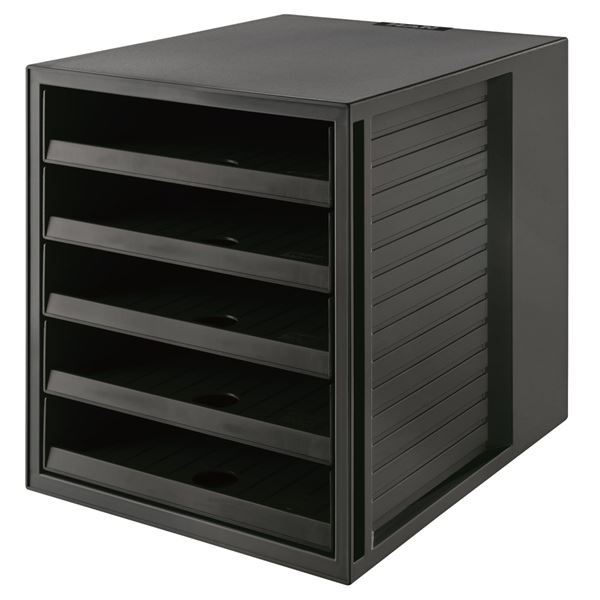 Schubladenbox HAN, ECO, 5 Schubladen, schwarz