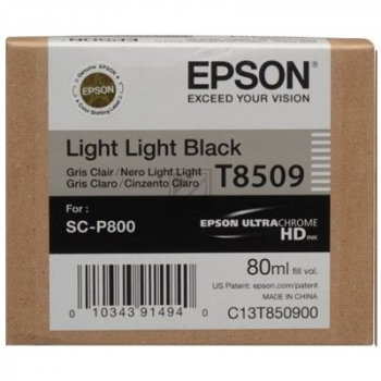 Original Epson C13T850900 / T8509 Tinte schwarz hell hell