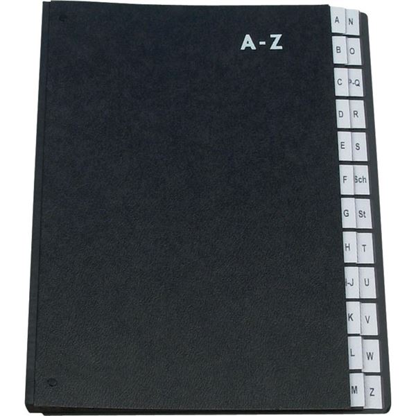 Unterschriftenbuch A4 Connect, Abschnitte A-Z, schwarz