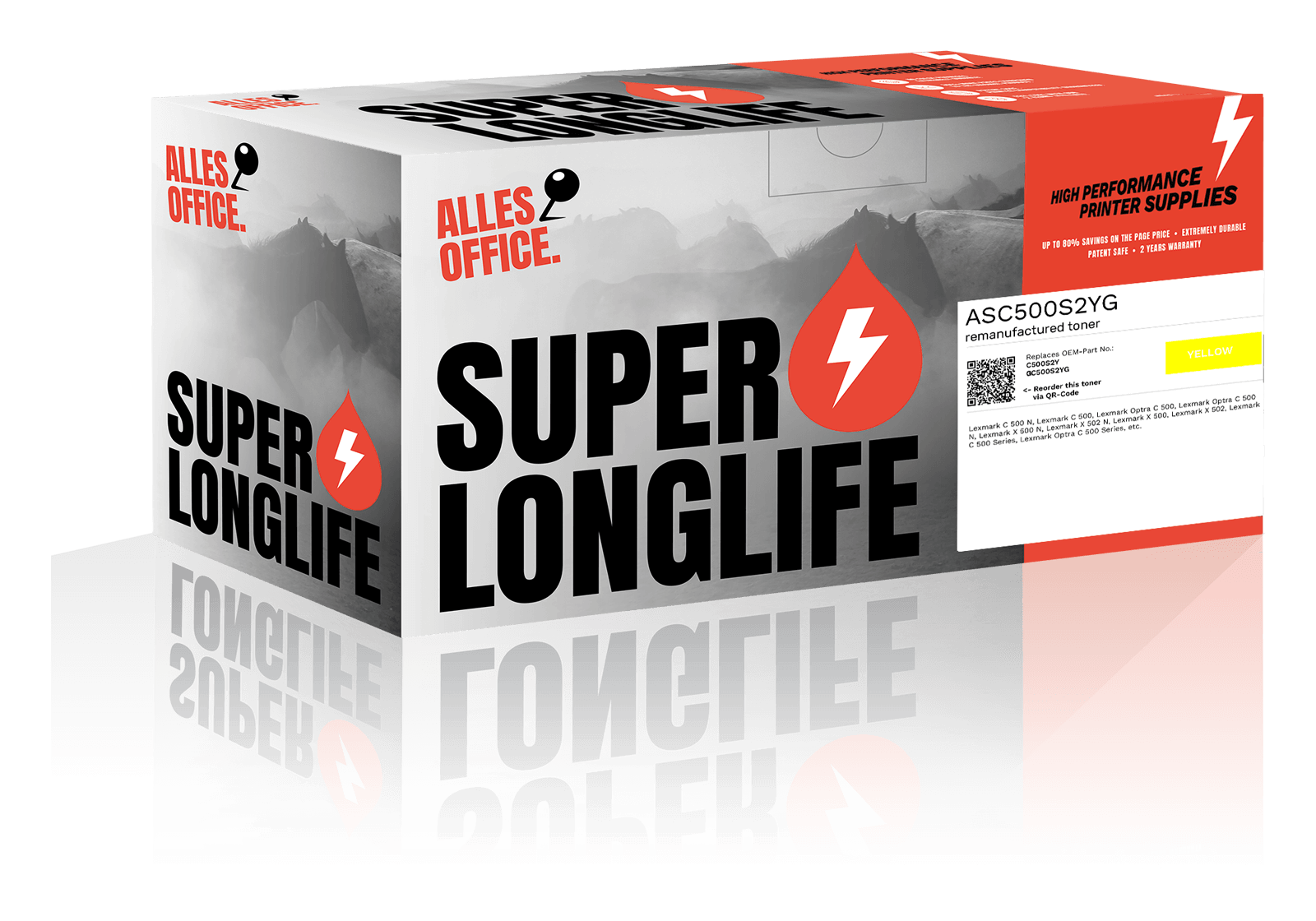 Superlonglife Lexmark C500S2YG / 0C500S2YG Toner gelb