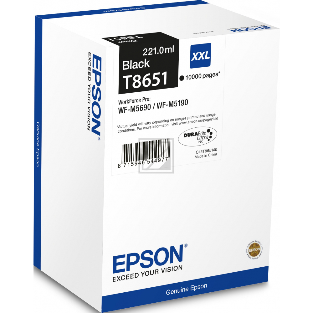 Original Epson C13T865140 / T8651 Tinte schwarz