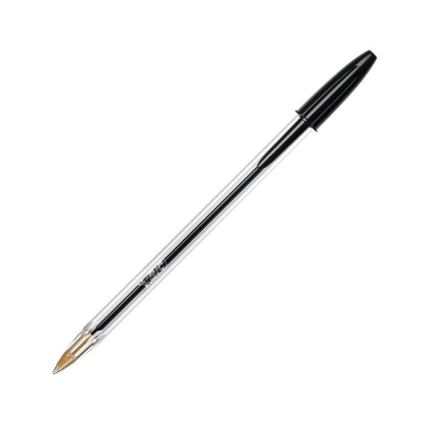 Einweg-Kugelschreiber Bic CRISTAL, schwarz