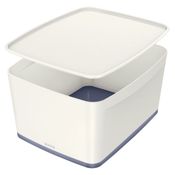 Aufbewahrungsbox mit Deckel Leitz MyBox, Größe 1,5 mm L weiß/grau