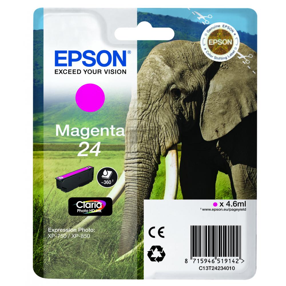 Original Epson C13T24234012 / 24 Tinte magenta Epson Tintenpatrone magenta (C13T24234012, T2423)
