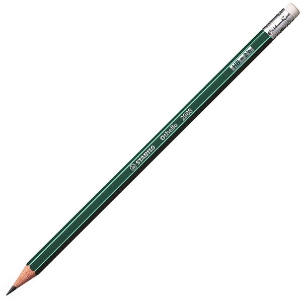 Graphitstift STABILO Othello, mit Gummi HB, 12 Stück