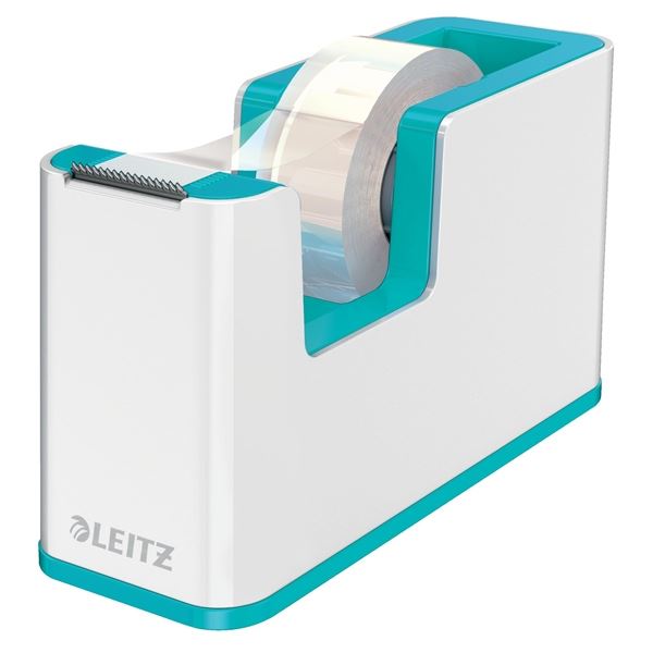 Leitz WOW Desktop Klebebandabroller, weiß/hellblau