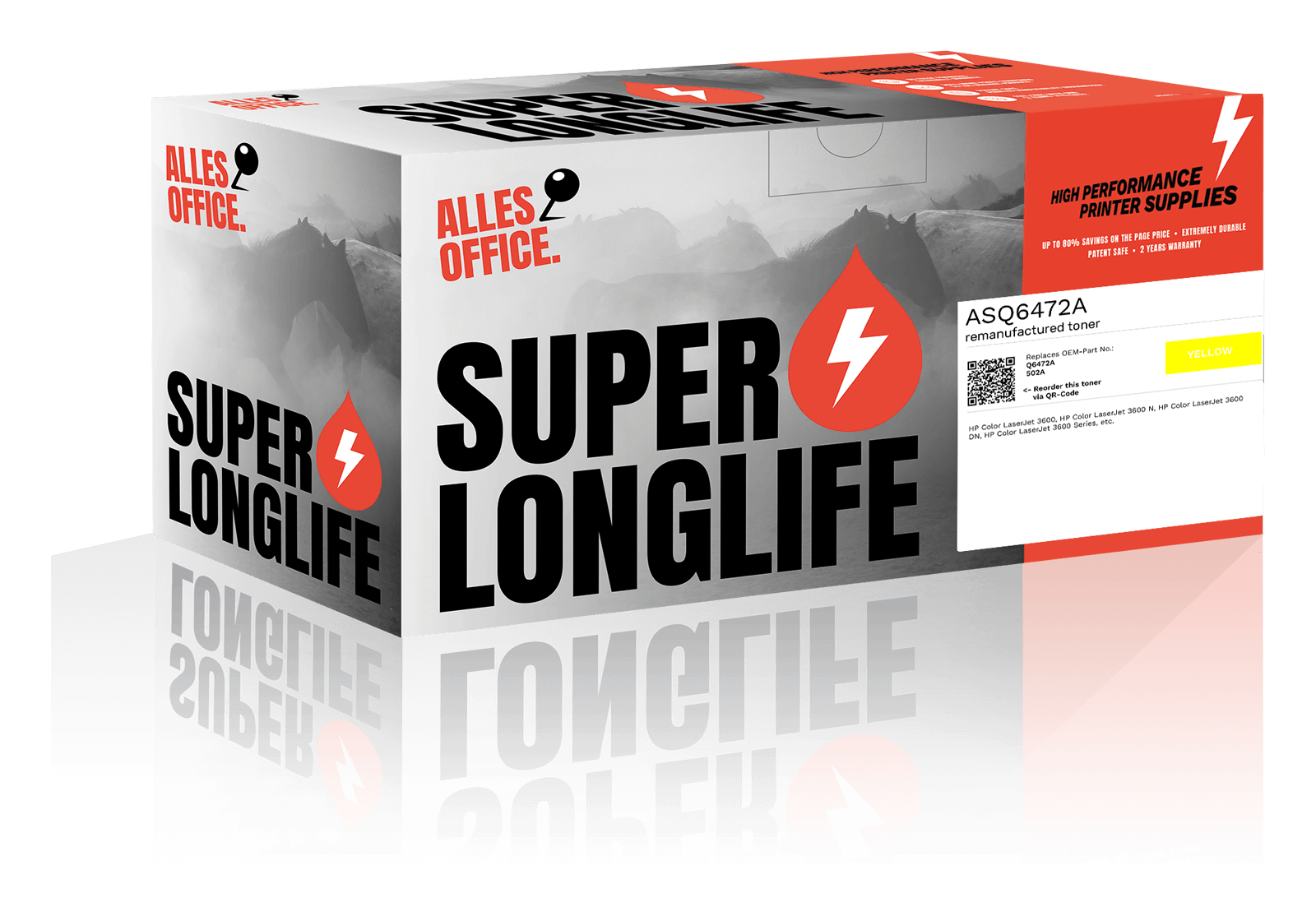 Superlonglife HP Q6472A / 502A Toner gelb