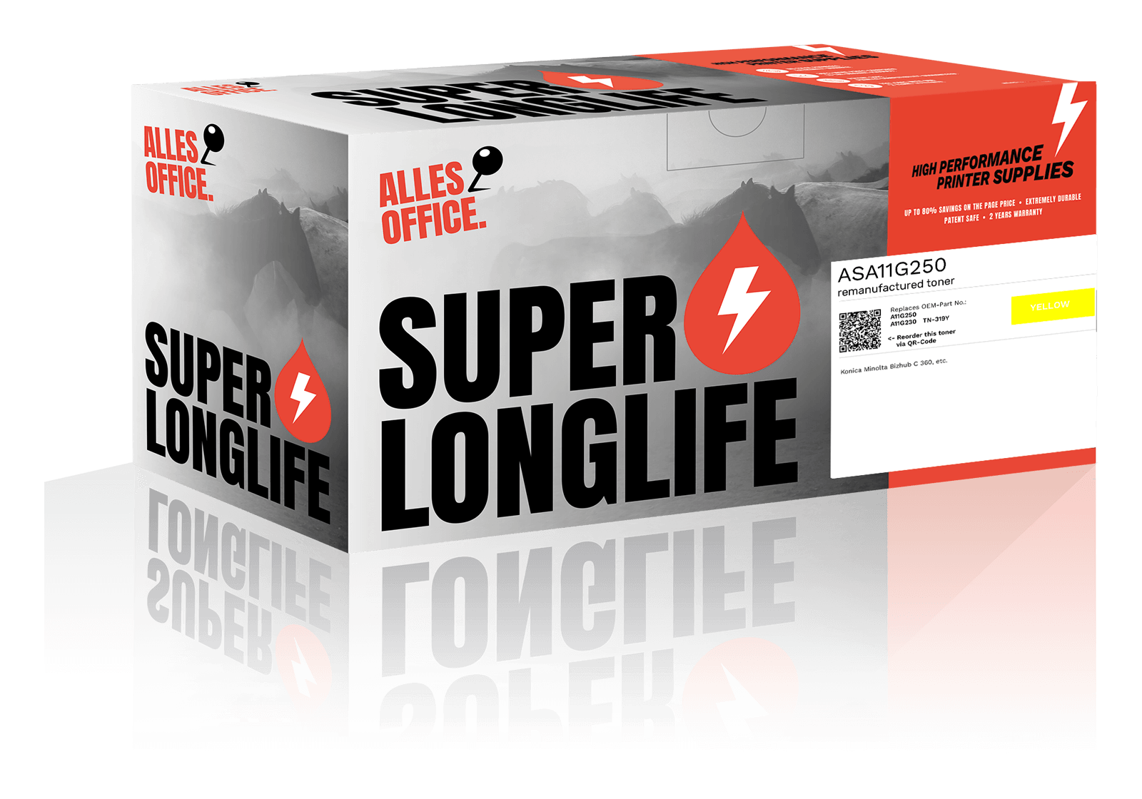 Superlonglife Konica Minolta A11G250 / A11G230 / TN-319Y Toner gelb