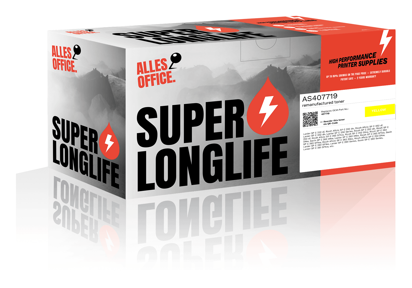Superlonglife Ricoh 407719 Toner gelb