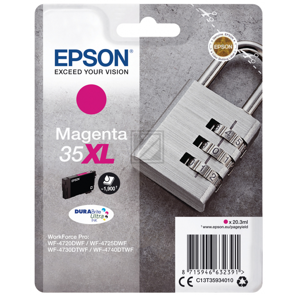 Original Epson C13T35934010 / 35XL Tinte magenta
