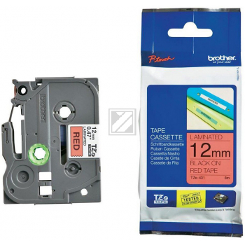 Brother TZE431 Label Etikette Brother Schriftbandkassette schwarz/rot (TZE-431)