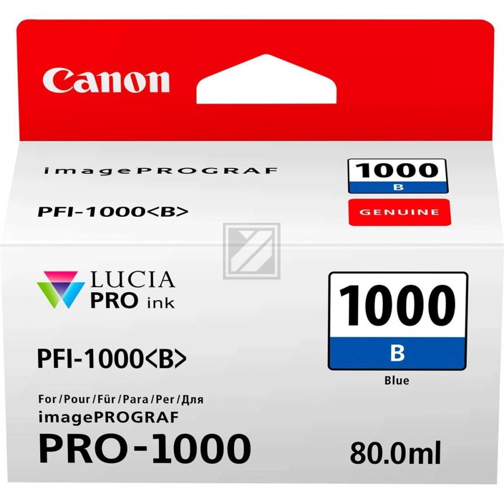 Test Canon Tintenpatrone blau (0555C001, PFI-1000B)