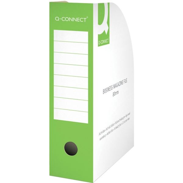 Zeitschriftenständer Q-CONNECT, Karton, A4, grün