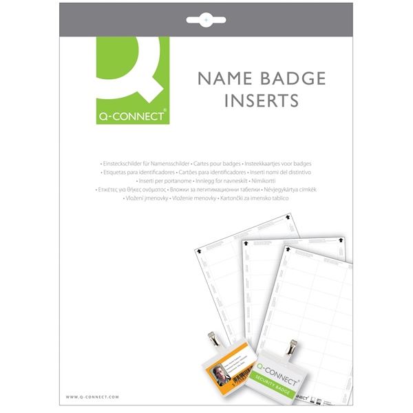 Namensschilder Q-Connect - Visitenkarten, 54 x 90 mm, 250 Stück