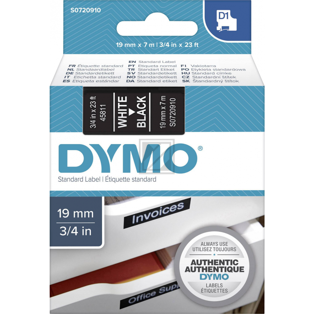 DYMO D1 Standard 19mm x 7m D1