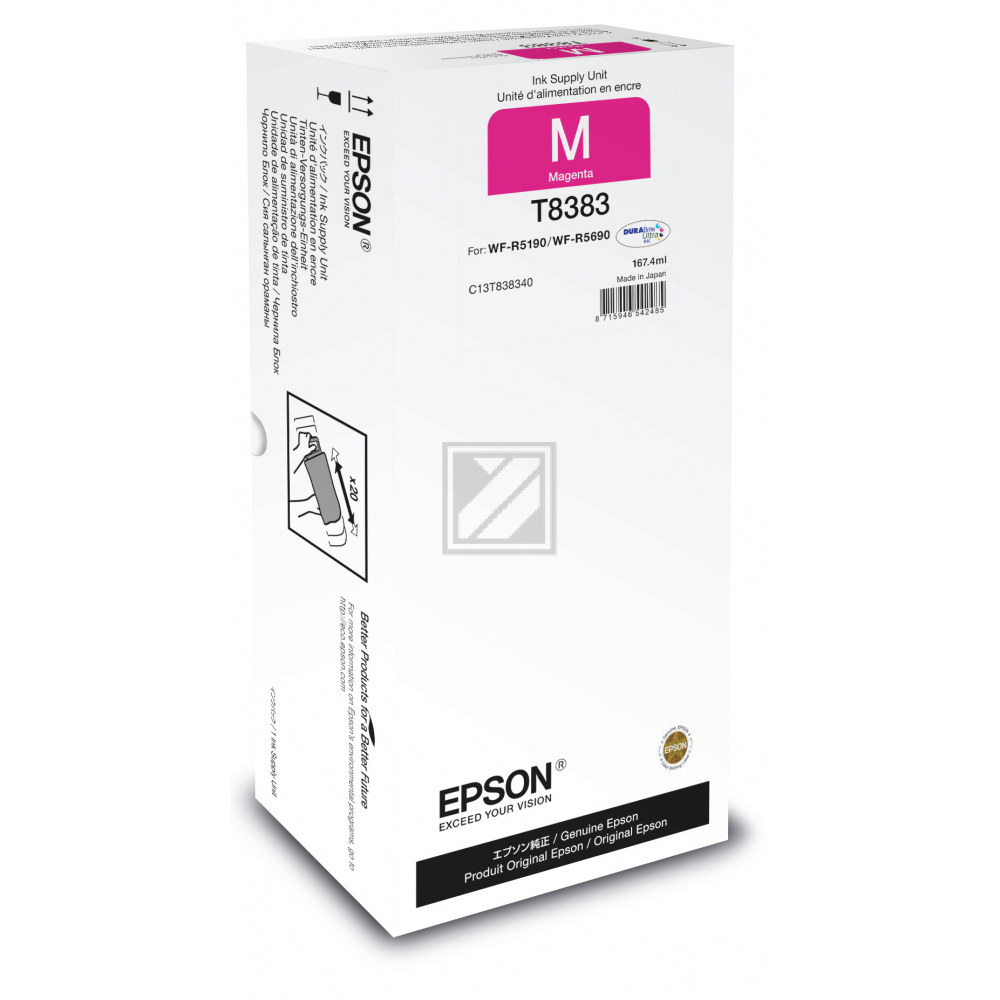 Original Epson C13T838340 / T8383 Tinte magenta
