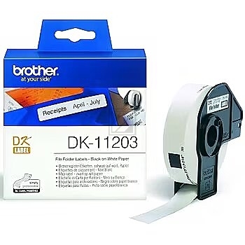 Brother Ordner-Etiketten schmal (weiß) weiß (DK-11203)