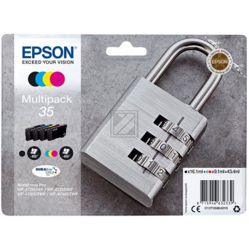 Original Epson C13T35864010 / 35 Tinte schwarz, cyan, magenta, gelb - 4 Stück