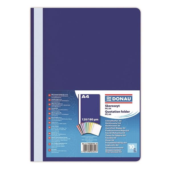 Kunststoffordner Donau - A4, marineblau, 10 Stk.