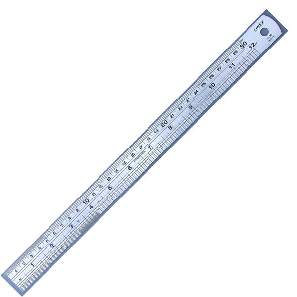 Schneidelineal Linex aus Stahl, 30 cm x 1,5 cm