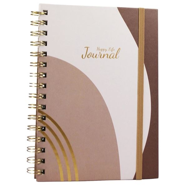 Donau Happy Life Notizbuch, A5, liniert, braun