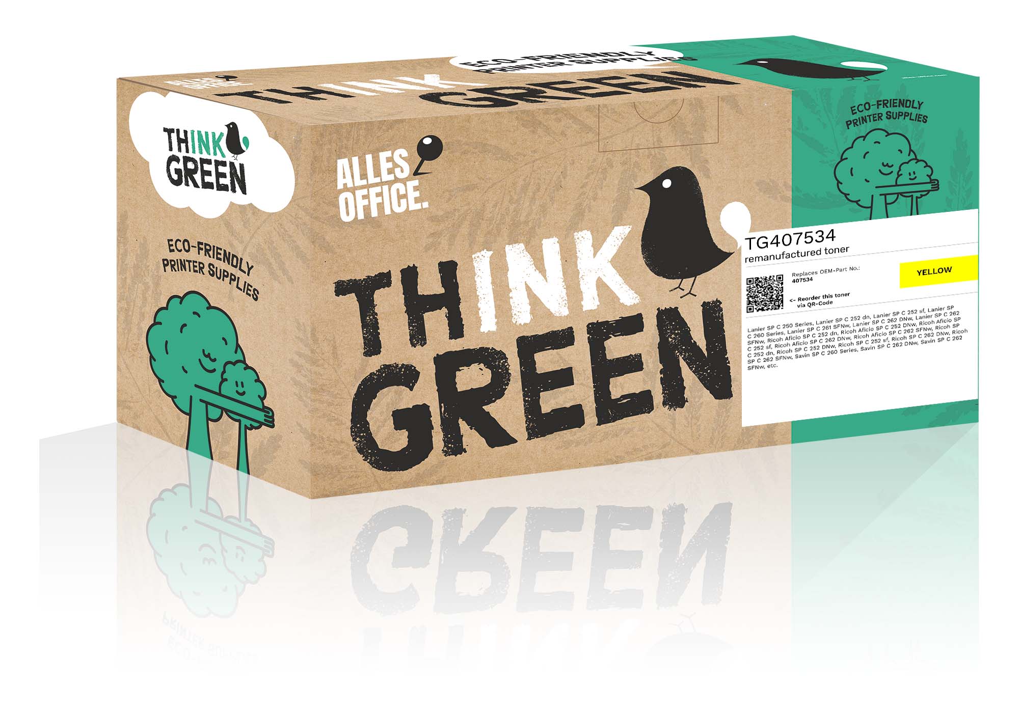 ThinkGreen Ricoh 407534 Toner gelb