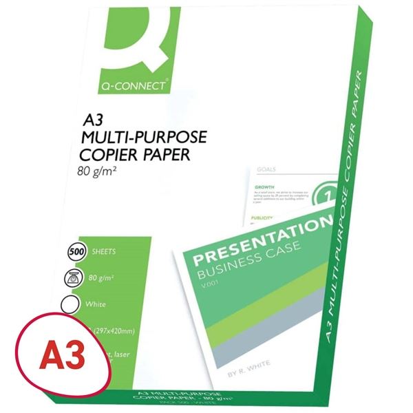 Kopierpapier A3 80g weiß Q-CONNECT KF01089 ECF