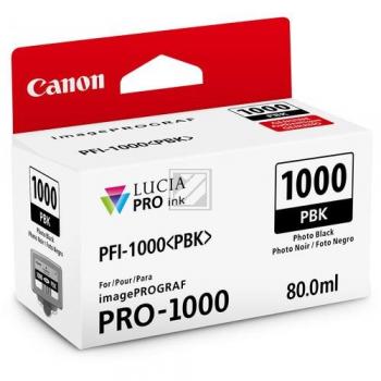 Original Canon 0546C001 / PFI-1000PBK Tinte schwarz foto Canon Tintenpatrone photo schwarz (0546C001, PFI-1000PBK)