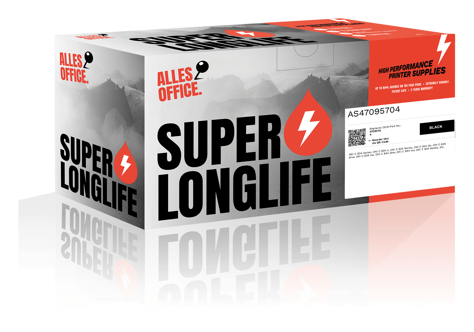 Superlonglife Oki 47095704 Toner schwarz