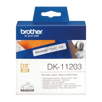 Brother Ordner-Etiketten schmal (weiß) weiß (DK-11203)