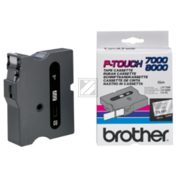 Brother Gloss Laminated Labelling Tape - 18mm, Black/Clear