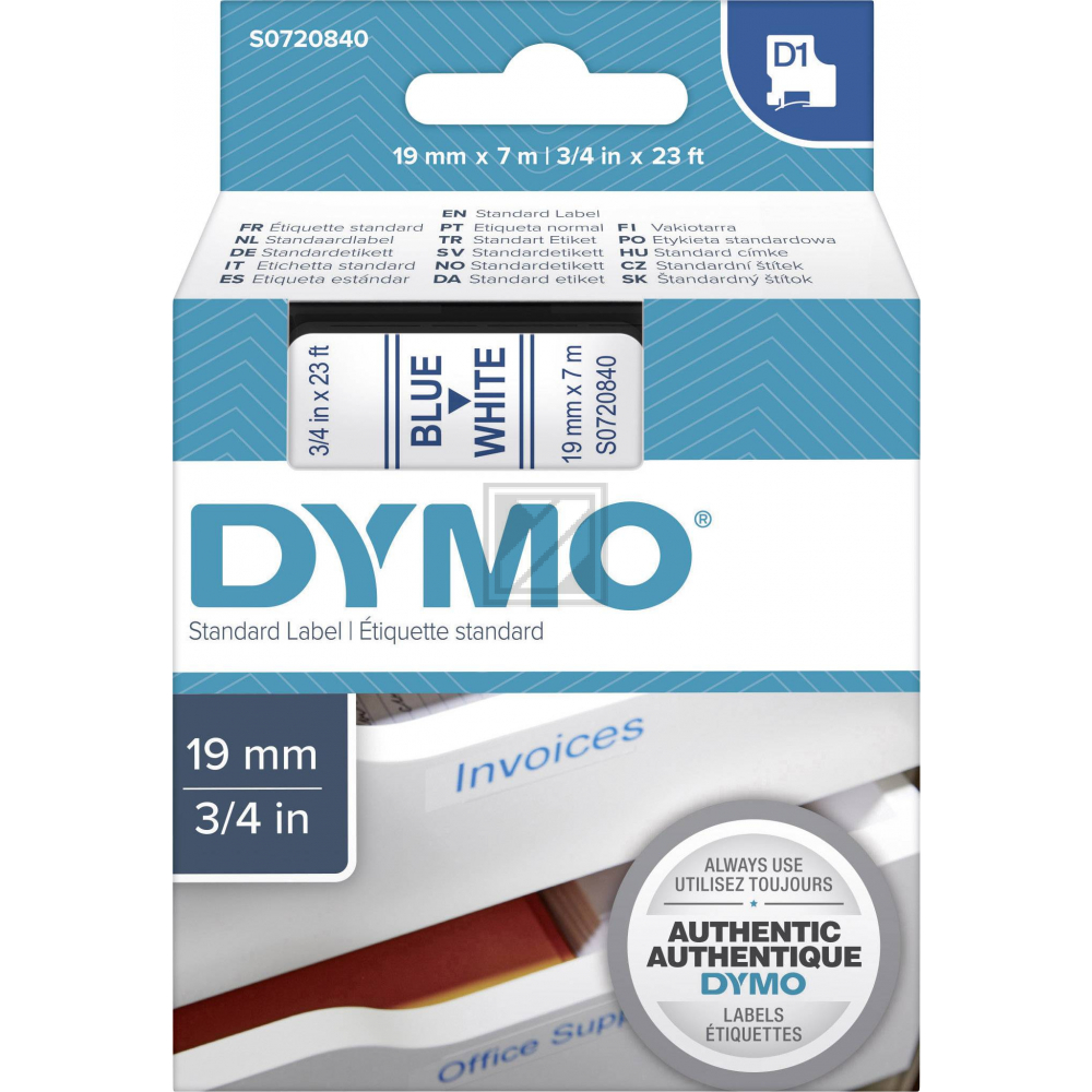 DYMO D1 Standard 19mm x 7m