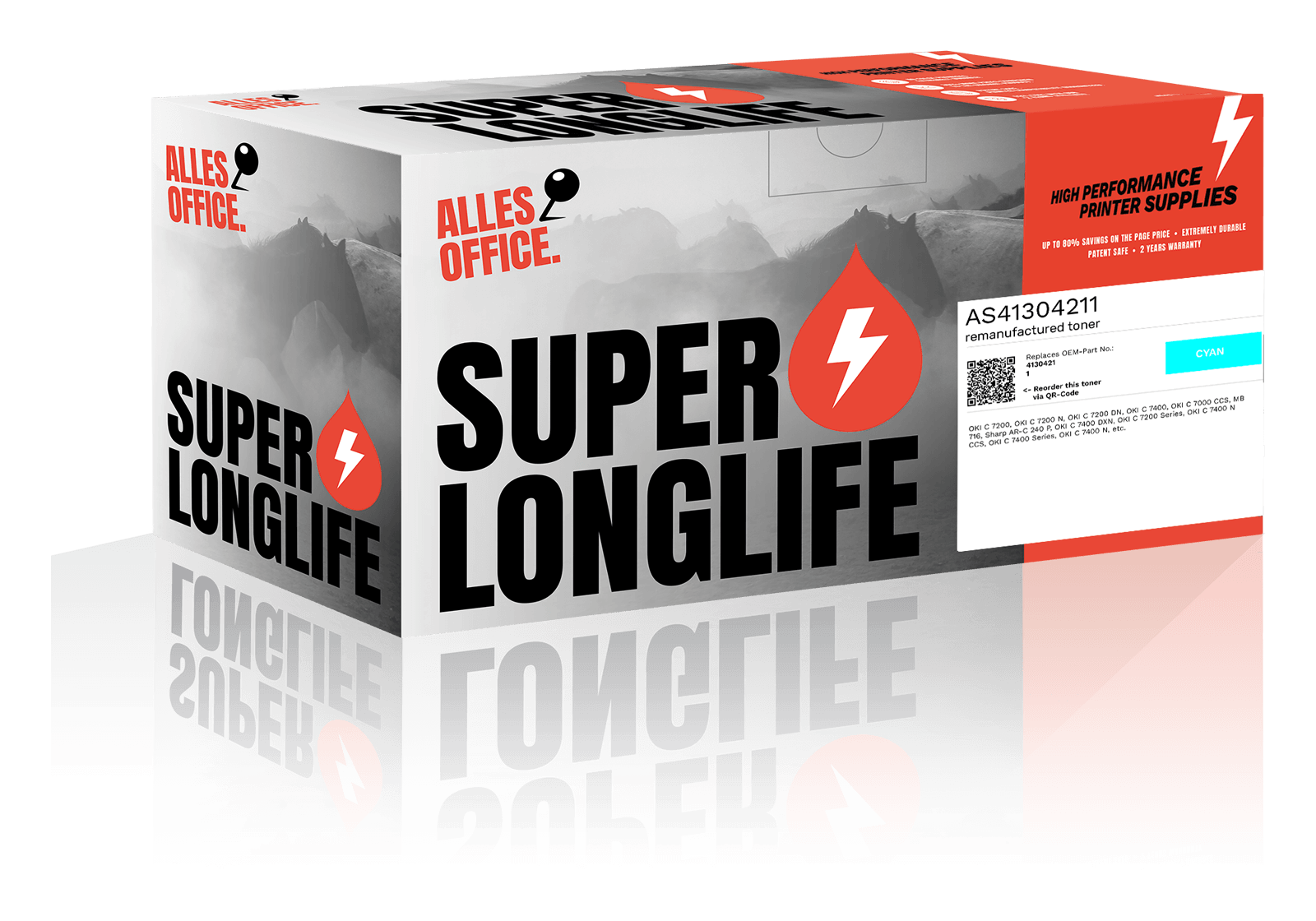 Superlonglife OKI 41304211 Toner cyan