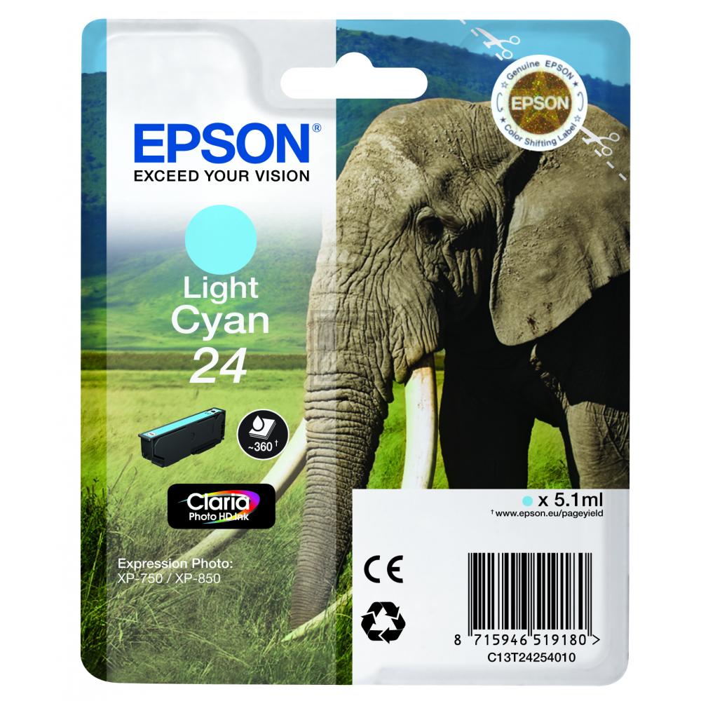 Original Epson C13T24254012 / 24 Tinte cyan hell
