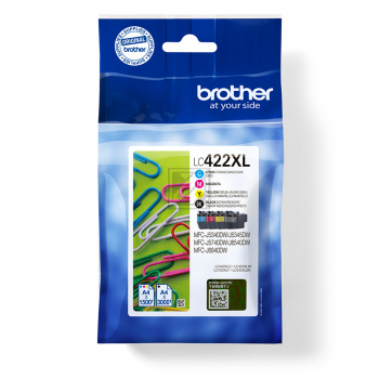 Original Brother LC422XLVAL Tinte - 4 Stück