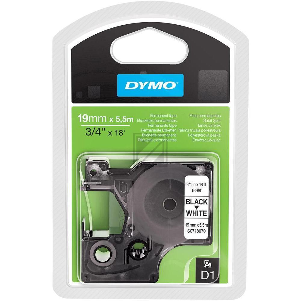 DYMO 19mm D1 Permanent polyester tape