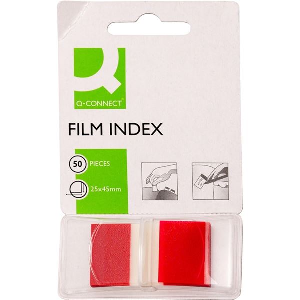 Selbstklebende Lesezeichen Connect, Folie, 25 x 43 mm, 50 Stück, rot