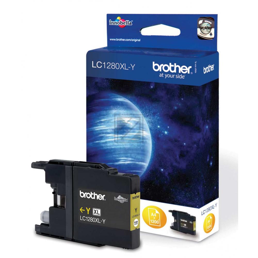 Original Brother LC-1280XLY Tinte gelb