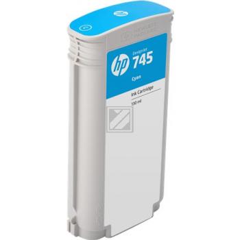 HP Tintenpatrone cyan (F9J97A, 745)