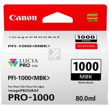 Test Canon Tintenpatrone schwarz matt (0545C001, PFI-1000MBK)