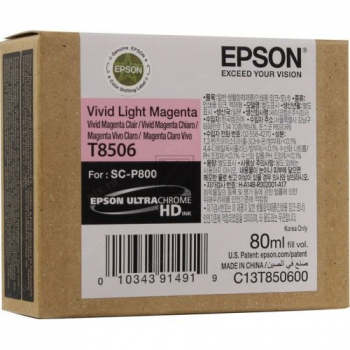 Original Epson C13T85060N / T8506 Tinte magenta hell