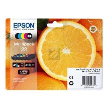Original Epson C13T33374510 / 33 Tinte schwarz, cyan, magenta, gelb
