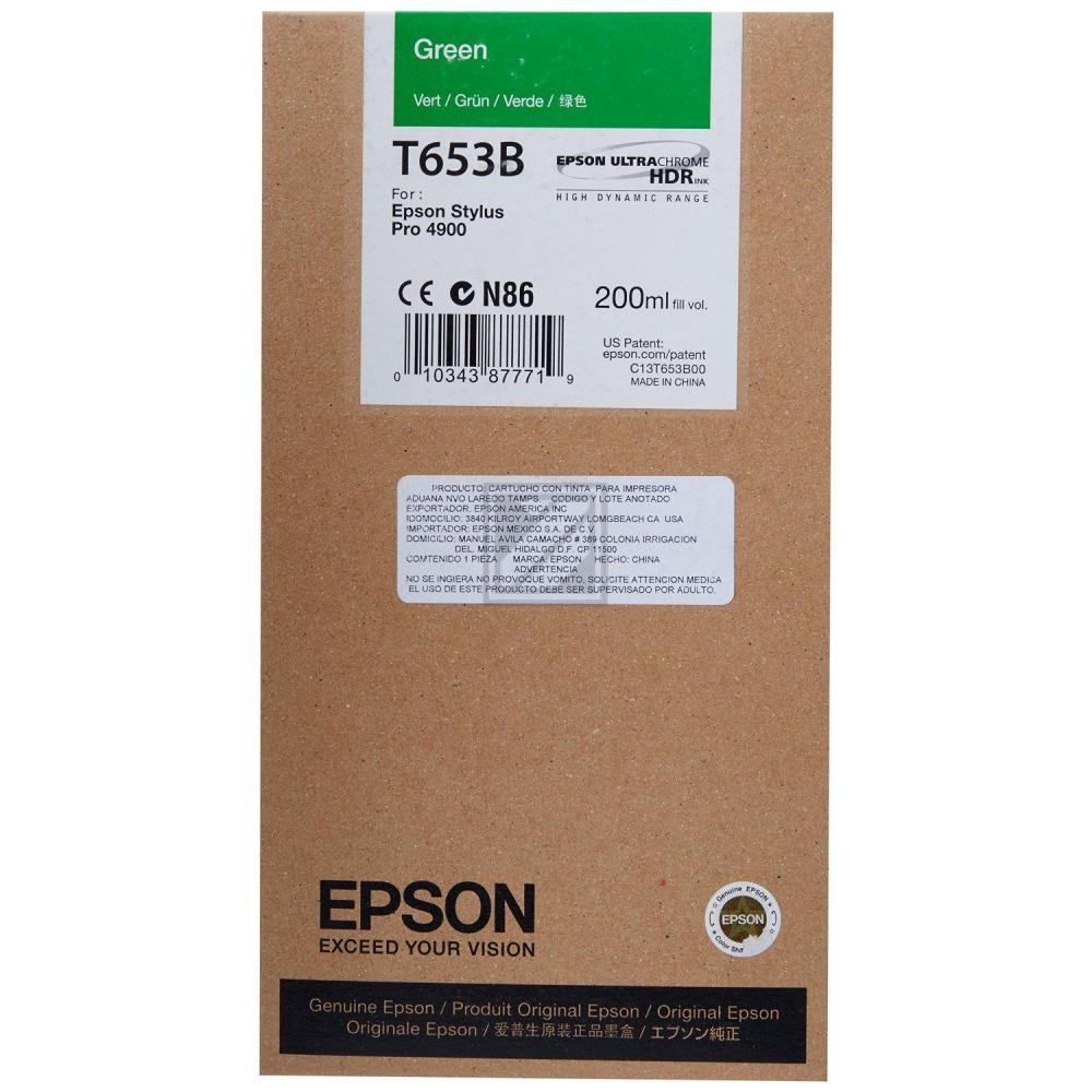 Original Epson C13T653B00 / T653B Tinte grün