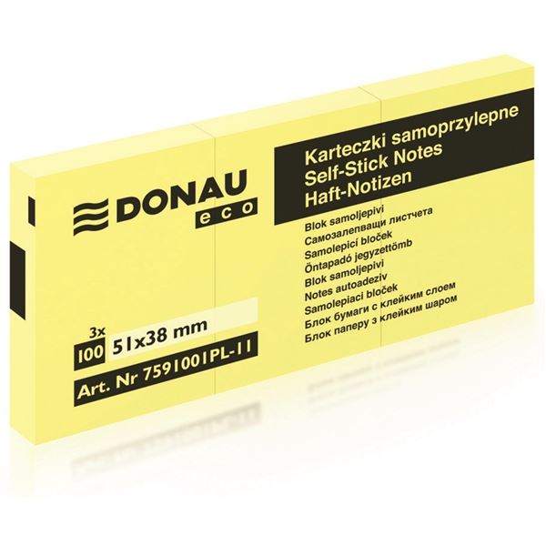 Donau-Pad, 38 x 51 mm, ECO gelb, 3 Stück