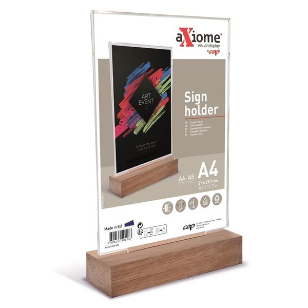 CEP A4 Präsentation T-Ständer, Holz/Klar
