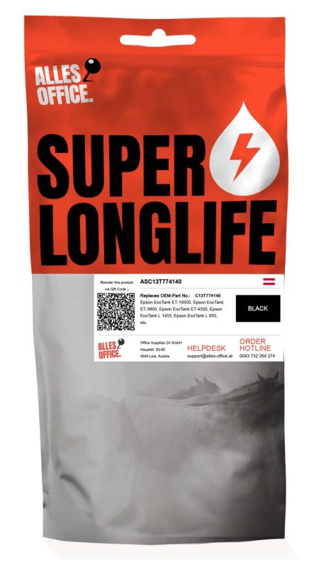 Superlonglife Epson C13T774140 / T7741 Tinte schwarz