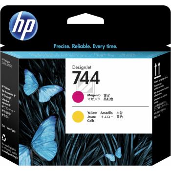 Original HP F9J87A / 744 Druckkopf magenta, gelb