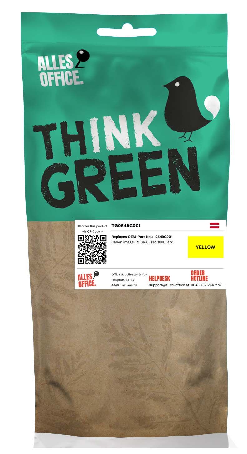 ThinkGreen Canon 0549C001 / PFI-1000Y Tinte gelb