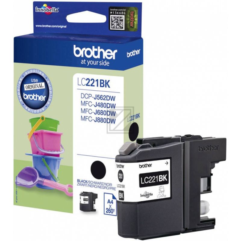 Original Brother LC-221BK Tinte schwarz