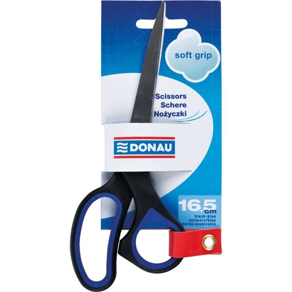 Donau Softgrip-Schere, 16,5 cm, blau